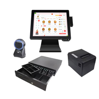 Système de caisse tactile tout-en-un 15,6 pouces, terminal de caisse, système POS, caisse enregistreuse pour la vente au détail et la restauration