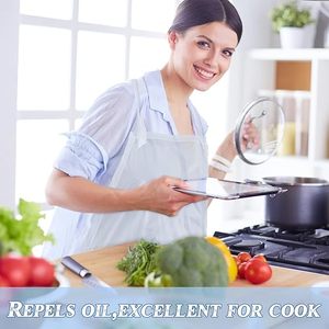 47 inch Heavy Duty PVC Vinyl <b>Apron</b>, Transparent <b>Waterproof</b> Oil Proof Plastic <b>Apron</b>, Reusable Protective <b>Apron</b> - Product Image 4