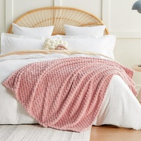 Plaid en flanelle jacquard écaille de tortue, doux, anti-boulochage, pour canapé et lit, toutes saisons, usage domestique