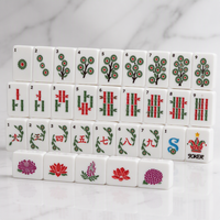 Vente directe usine – Nouveaux ensembles de tuiles de mahjong américaines de luxe, 160 pièces en acrylique, personnalisables et portables pour divertissement rapide