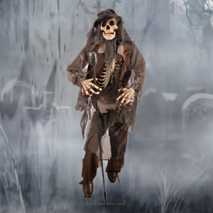 Casa embrujada Fiesta Movimiento grande Lijado Espantapájaros Animatronics Accesorios animados de Halloween - Product Image 3