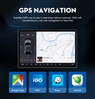 Pemutar DVD Mobil Android 12 13 Inci, Navigasi GPS, Layar Sentuh, Stereo Mobil 2 Din, Mendukung Kamera AHD, TV, Pemutar Video Multimedia Otomatis