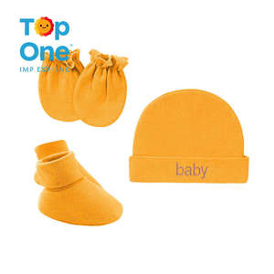 Top One Nouveau-né Chapeaux Chaussettes 100% Coton Bébé Infantile Bonnet Chapeau Gants Ensembles - Product Image 3