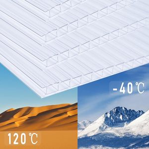 100% revêtement Anti-uv Laminas Policarbonato panneau 10mm 12mm Twinwall <span class=keywords><strong>alvéolaire</strong></span> <span class=keywords><strong>Polycarbonate</strong></span> feuille creuse - Product Image 5