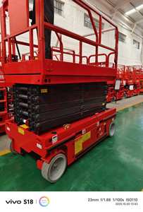 منصة رفع هوائية كهربائية بالكامل بارتفاع 12 متر، بطارية ليثيوم سريعة الشحن، منصة صيانة إلكترونية صامتة للاستخدام الداخلي في المصانع - Product Image 5