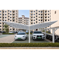 Structure de support de poteau de carport moderne en aluminium sur mesure, design fixe coupe-vent pour jardin, extérieur, stationnement familial