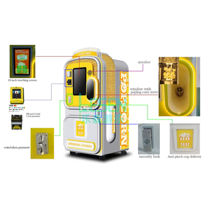 Distributeur automatique de pop-corn avec écran tactile 18 pouces, machine à pop-corn chaud et frais en libre-service avec haut-parleur et options de <span class=keywords><strong>paiement</strong></span> multiples pour centre commercial - Product Image 4