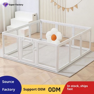 Barrière <span class=keywords><strong>de</strong></span> protection transparente en HDPE pour bébé, pour usage intérieur, salon, protection contre les chutes - Product Image 4