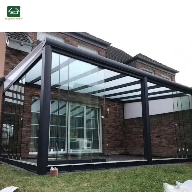 Puerta de vidrio corrediza de último diseño aprobada por CE para terrazas y verandas