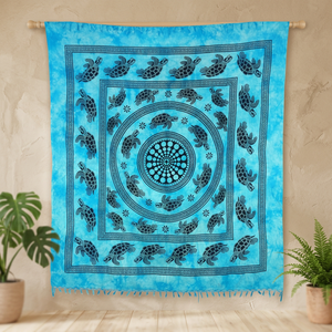 Tapisserie murale avec motif tortue, style indien, Mandala, couvre-lit décoratif, livraison gratuite - Product Image 3
