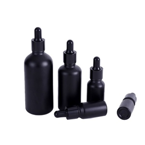 Bouteilles compte-gouttes en verre noir mat dépoli de 30 ml (1 oz) et 60 ml (2 oz) pour huile capillaire, huile d'olive et huile essentielle pour barbe, prix avantageux, origine Chine - Product Image 4