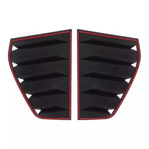 Couvre-fenêtre triangulaire arrière pour Volkswagen Golf 6, en plastique ABS, installation par ruban adhésif, noir mat, noir brillant, texture carbone - Product Image 3