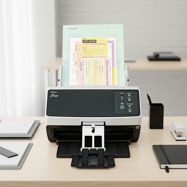 R ICOH Fi-8150 A4 High Speed Duplex Document Scanner 50ppm 100ipm Network CIS Scanner with 100-page ADF for Office Bulk Scanning