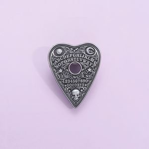 Bros Tengkorak Hati Seram Bertema Halloween, Pin Enamel untuk Topi, Tas, Jaket, Bros Kerah, Perhiasan, Hadiah - Product Image 4