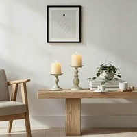Juego de Portavelas de Hierro Forjado en Oro Blanco Mate, Candelabro con Bandeja Redonda Plana para Oficina, Dormitorio, Decoración de Mesa de Estilo Nórdico