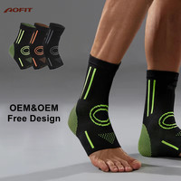 Attelle de cheville sportive réglable, manchon de compression tricoté 3D pour la protection de la cheville lors de la pratique de la gym, du football et du basketball