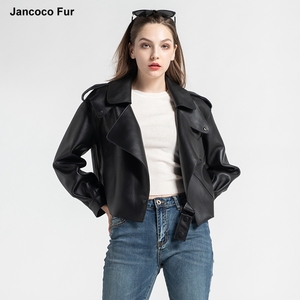 <span class=keywords><strong>Giacca</strong></span> <span class=keywords><strong>in</strong></span> Vera <span class=keywords><strong>Pelle</strong></span> di Pecora <span class=keywords><strong>Oversize</strong></span> alla Moda per <span class=keywords><strong>Donna</strong></span> - Product Image 3