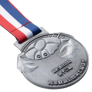 Fornecedor Personalizado Oco Out Medalhas Medalha Maratona 3D Personalizada Sports Metal Medalhão Running Winner Awards