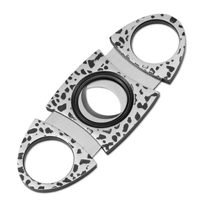 Stainless Steel Double Blade Cigar Cutter Round Shape Manual Operation Bulk Specification Yangjiang Origin - Product Image 2