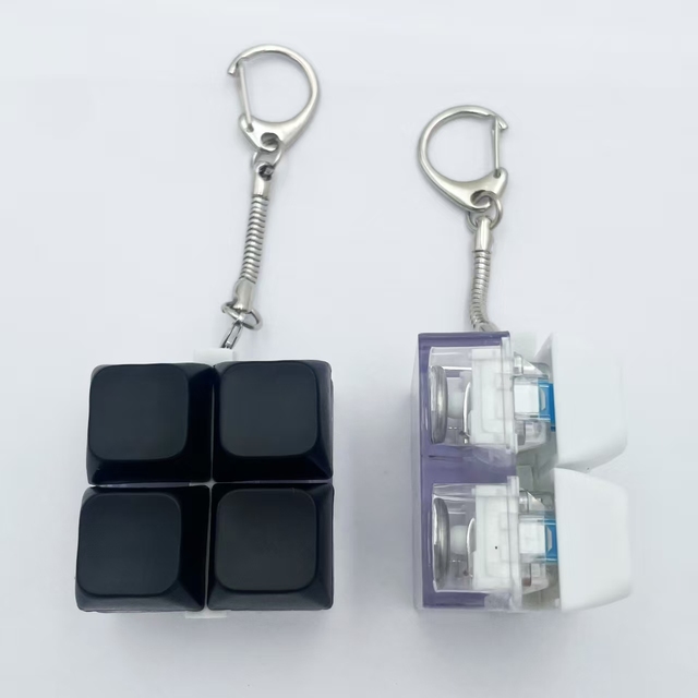 Switch Keychain Metal Mechanical Keyboard Switch Tester Keychain Click Fidget Toy Switch Keychain Metal Cnc Custom