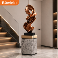 Sculpture abstraite moderne en bronze de grande taille, statue d'art en métal coulé de luxe pour la décoration intérieure de la maison, de l'hôtel, du bureau ou du hall.