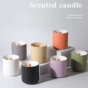 Wholesale Private Label Unique Nordic Ceramic Jar <b>Candle</b> Luxury Handmade Bougie Eco Soy Wax Handcrafted Aromatic Scented <b>Candles</b> - Product Image 2