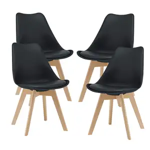 गर्म बिक्री सबसे सस्ती काली दुब्रोवनिक असबाबवाला कुर्सियाँ सेट आउटडोर लिविंग रूम किचन पु कृत्रिम चमड़े की आरामदायक डाइनिंग कुर्सी
