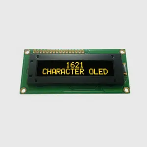 2X16 Oled-scherm 5X8 Dot Fonts Oled Karakter Gele Kleur Custom Oled Met 4/8 Bit Parallelle interface 16 Pin Connector