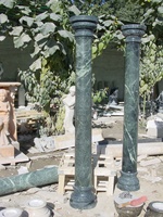Colonne en pierre personnalisée, villa haut de gamme, colonne décorative de style romain corinthien, colonne en marbre vert indien