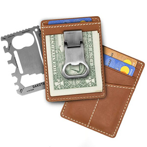 Cartera de cuero PU creativa hecha a medida con abridor de botellas, monedero para hombre elegante y sencillo, regalo perfecto para tu novio. - Product Image 5