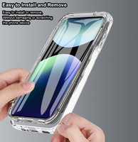 Coque de Téléphone Portable Transparente Double Face en PC et TPU Anti-Choc avec Étui pour A3/A5/Note 14/4G/5G/13C/14C/360