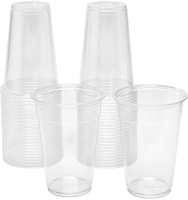 Gobelets en plastique PP transparents jetables empilables en gros, légers, pour boissons froides, jus, fêtes et restaurants