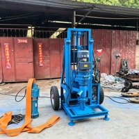 Vente en gros de petites plateformes de forage de puits d'eau portables de 80 m et 100 m, machine de forage de puits
