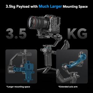 Estabilizador de Cámara de 3 Ejes <span class=keywords><strong>FeiyuTech</strong></span> SCORP 3, Capacidad de Carga de 3.5 kg, Seguimiento por IA, Obturador Inalámbrico, Gimbal para Cámaras DSLR y Mirrorless, Ideal para Vlogs - Product Image 3