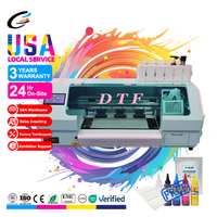 Untuk Fcolor A3 pencetak Inkjet DTF Digital otomatis 35cm XP600 kepala cetak kondisi baru 1 tahun untuk pencetakan stiker pakaian