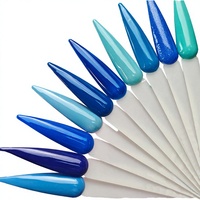 Vernis à ongles gel UV bleu HS 15ml, sans TPO ni HEMA, couleurs toutes saisons, gel à ongles durcissant aux UV, marque privée OEM ODM, vente en gros pour salons