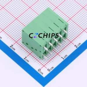MX205V-3.5-05P-GN01-Cu-A Spring Terminal Block Through hole Component (THT),P=3.5mm Connector 1x5P 3.5mm Green Through Hole - Product Image 2