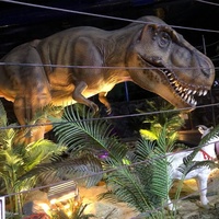 Dino City Dinosaurus Animatronik Silikon & Aluminium Ukuran Asli untuk Penggunaan Dalam/Luar Ruangan-Dapat Disesuaikan