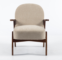 Chaise de bureau exécutive ergonomique de style Mid-Century Modern en bois courbé et velours, avec mousse moulée, réglable en hauteur, confortable et fixe