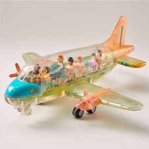 Plastic Toy Airplane With Figures Transparent Body For Kids Role Play 4-6 Years <b>Old</b> - Product Image 5