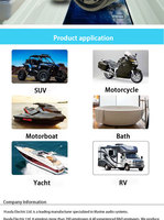 Kit audio marin pour jet ski Wave Runner H833, radio stéréo MP3 + 2 enceintes tour PMPO de 6,5 pouces 400 W, IP66, étanche