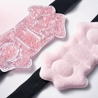 Attelle de thérapie chaude et froide en gel rose, enveloppante, avec coussinet de soutien en peluche douce pour poignet, cheville, coude