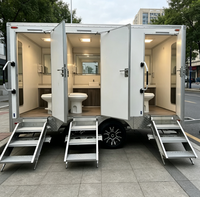 Toilettes mobiles préfabriquées modulaires pour camps d'usine, toilettes sanitaires mobiles multi-emplacements