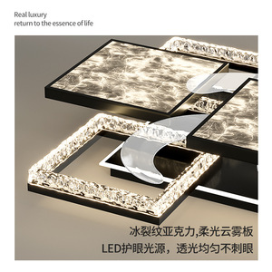 Lámpara de techo con ventilador para sala de estar, estilo italiano minimalista 2026, nueva lámpara de ventilador moderna, sencilla, de lujo, para pasillo. - Product Image 3