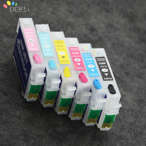 6 Màu Sắc Nạp Mực Mực Cho <span class=keywords><strong>Epson</strong></span> RX585 RX685 RX560 <span class=keywords><strong>R265</strong></span> Thiết Lập Lại Hộp Mực Với <span class=keywords><strong>Chip</strong></span> - Product Image 5