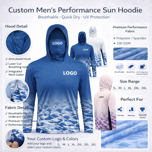 Ropa de Pesca con Capucha y Protección Solar, Diseño Personalizado del Fabricante, Transpirable, de Secado Rápido, Ligera y Cómoda - Product Image 2