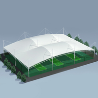 Carpa para Cancha de Pádel y Baloncesto al Aire Libre, Techo Flexible para Cancha de Tenis