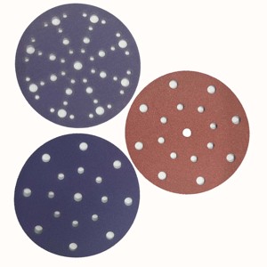 Disco de arena de gancho y bucle Papel de lija de óxido de aluminio de grano 120 Papel de lija redondo de 8 agujeros para pulir madera - Product Image 1