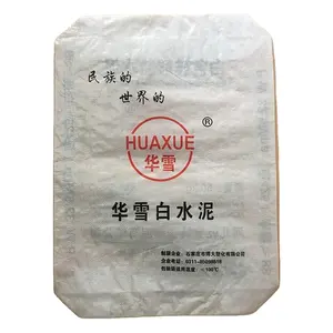 Shijiazhuang Factory Wholesale Pouch White Cement Putty Lime Powder Sack Packaging Block Bottom PP Woven Bag