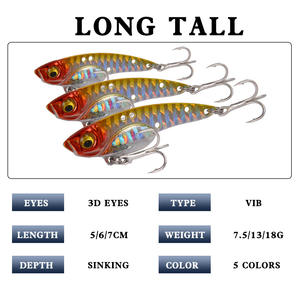 Nouveau longue coulée leurre appât vibrant serpent Dragon dent VIB métal sang rainure crochet Topmouth Culter eau douce mer pêche <span class=keywords><strong>carpe</strong></span> - Product Image 4